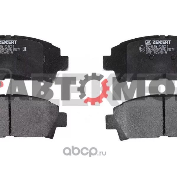 Колодки тормозные передние Zekkert BS1869 Corolla/Sprinter AE101 92-95 Levin/Ceres D2108 X3P0166