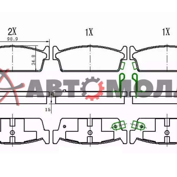 Колодки тормозные задние JustDrive JBP0189 Laurel C33 90-,C34/35,Skyline R32/33,Cefiro, Cedriс